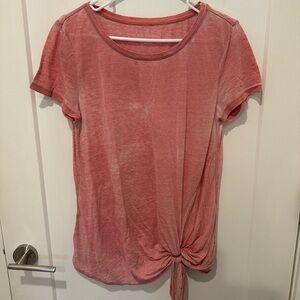 Caslon Women's Coral Tie-Front Tee
